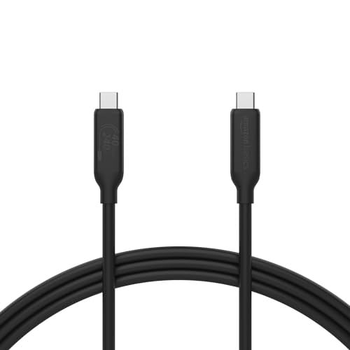 3.3' Amazon Basics 240W USB-C to USB-C 4 Fast Charger Cable (Up to 40 Gbps, 8K) Deal