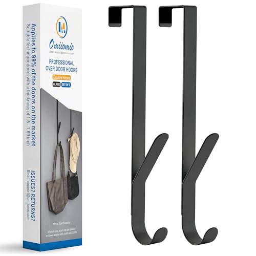 Over The Door Double Hanger Hooks - 2 Pack Deal
