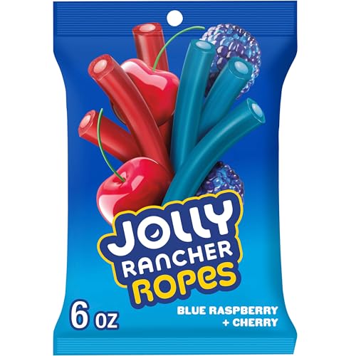 JOLLY RANCHER Ropes Blue Raspberry & Cherry Candy 6 oz