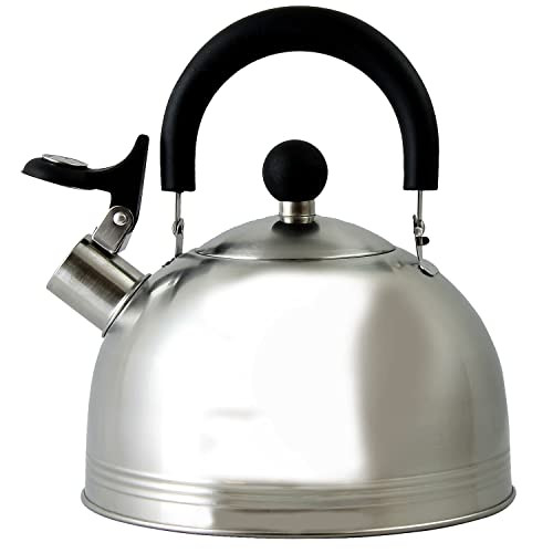 Mr. Coffee Carterton Stainless Steel Whistling Tea Kettle 1.5-Quart