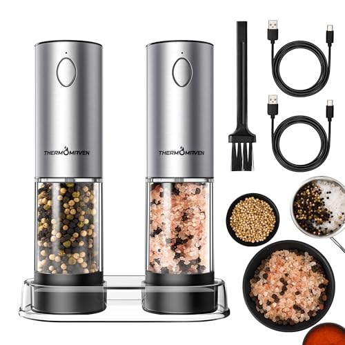 ThermoMaven Rechargeable Salt & Pepper Grinder Set 110ml Deal