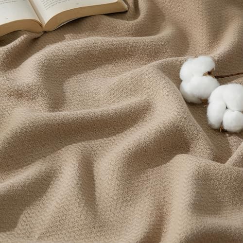Bedsure 100% Cotton Herringbone Weave Throw Blanket Deal