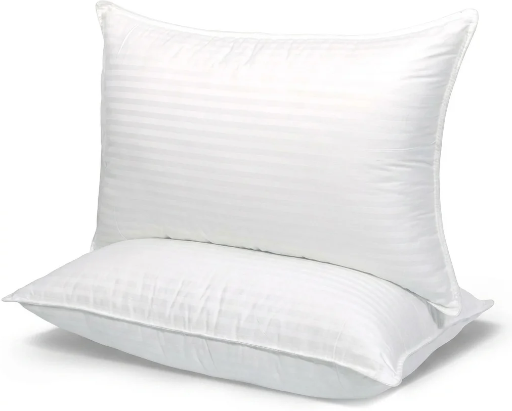 2pk Latitude Run Soft Down Alternative Satin Stripe Fiber Bed Pillows