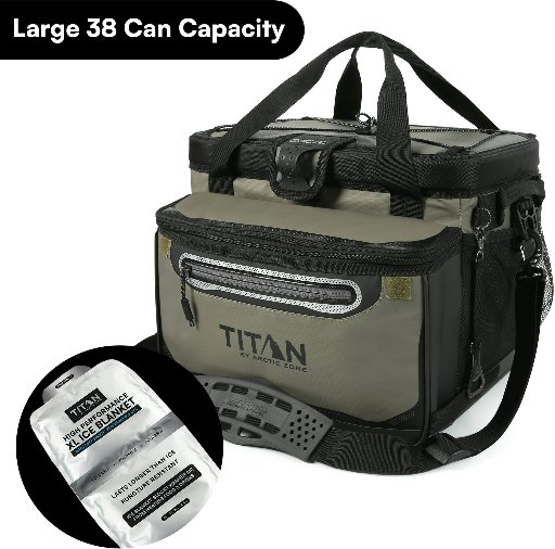 38-Can Titan by Arctic Zone Iceless Soft Cooler w/ XL Ice Blanket