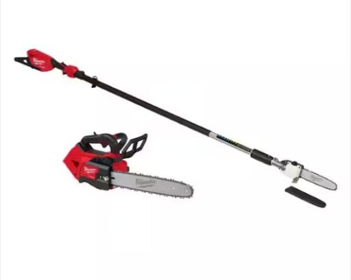 Milwaukee M18 FUEL 10 inch 18V Brushless Telescoping 13 ft Pole Saw w/14 inch Top Handle Chainsaw (2-Tool) Deal