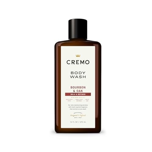 Cremo Body Wash for Men (Bourbon & Oak), 16 oz