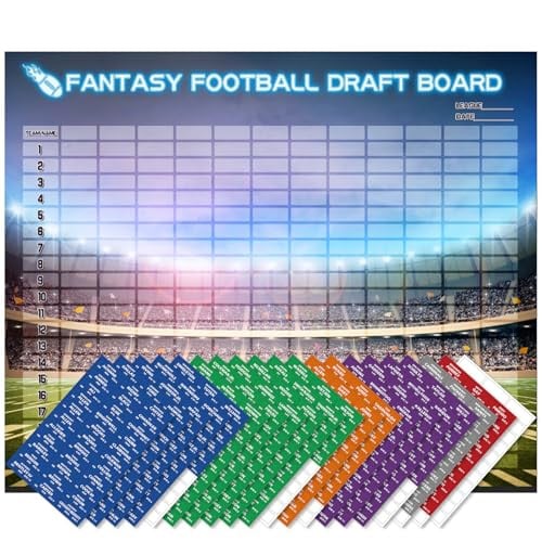 ZLODEPIP 2026 Fantasy Football Draft Board Kit 12 Teams 20 Rounds Deal
