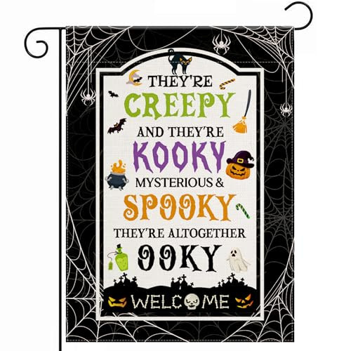 Halloween Pumpkin Welcome Flag 12x18"