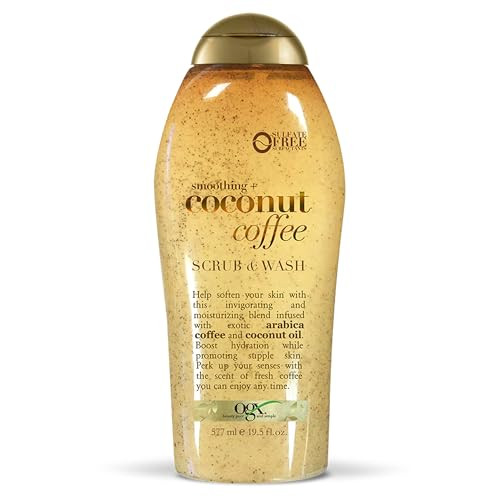 OGX Smoothing + Coconut Coffee Exfoliating Body Scrub 19.5 oz