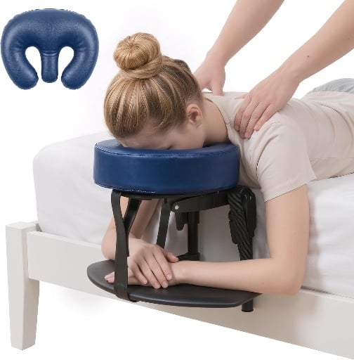 Leatherette Adjustable Massage Bed Headrest