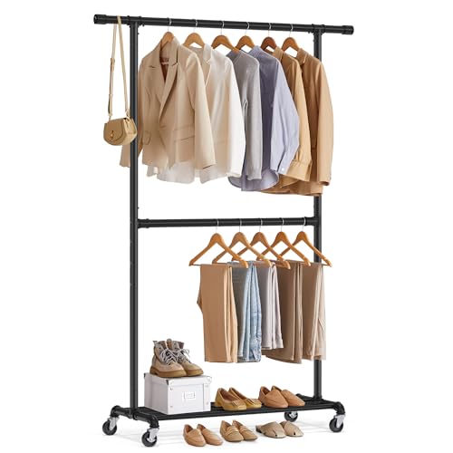 SONGMICS Heavy-Duty Clothes Rack, Double-Rod Deal