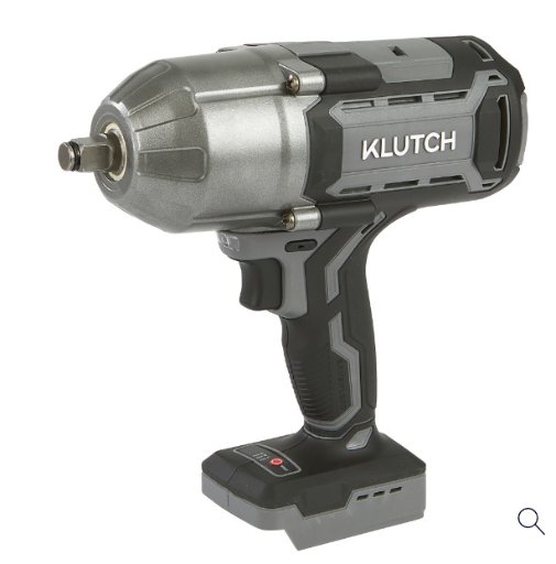 Klutch KLiQ 20V 1/2" High-Torque Impact Wrench + FREE 20V 4.0Ah Li-Ion Battery
