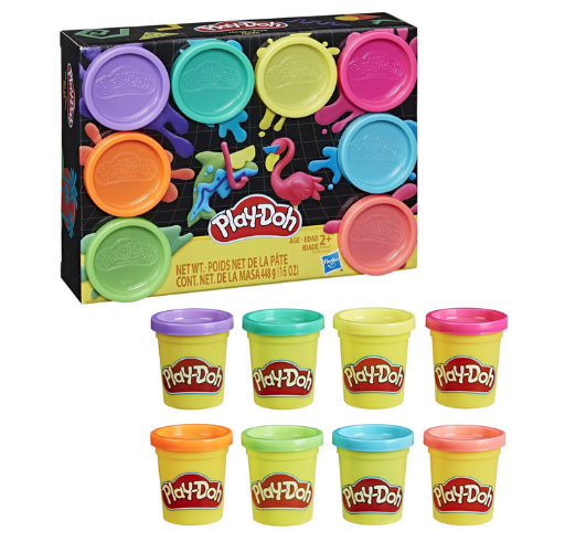 Play-Doh Neon Colors 8 Pack of 2 Oz. Cans