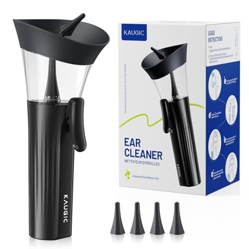 Kaugic One-Hand Manual Ear Wax Removal Irrigation Flushing System Kit (Black) Deal