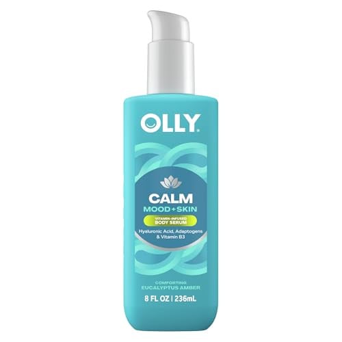Olly Calm Body Lotion-Serum 8-Ounce w/ Hyaluronic Acid, Adaptogens & Vitamin B3 (Eucalyptus Amber) Deal