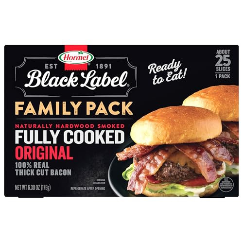 HORMEL BLACK LABEL Thick Cut Fully Cooked Bacon 6.3-Oz