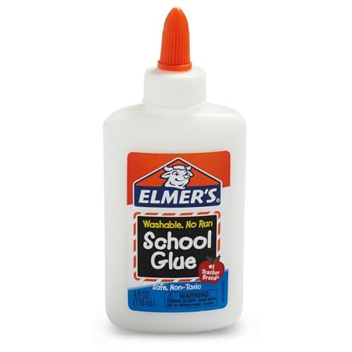 Elmer's Liquid School Glue, Washable, Safe and Nontoxic, 4oz, 1 Count Deal