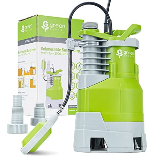 Green Expert 1.5HP Submersible Sump Pump High Flow 5000GPH