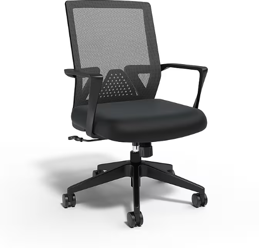 STAPLES Cartwright Ergonomic Fabric Swivel Task Chair, Black