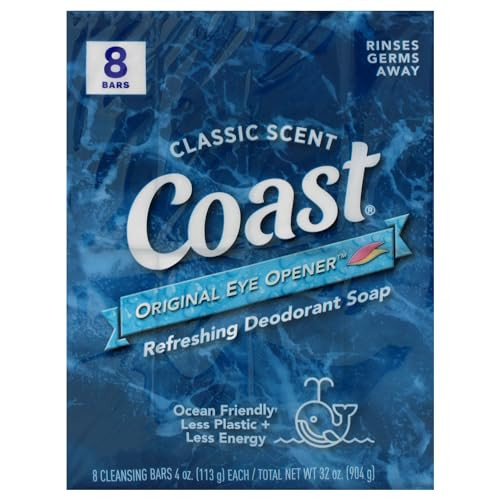 Coast Refreshing Deodorant Soap 8 Bars 4oz ea