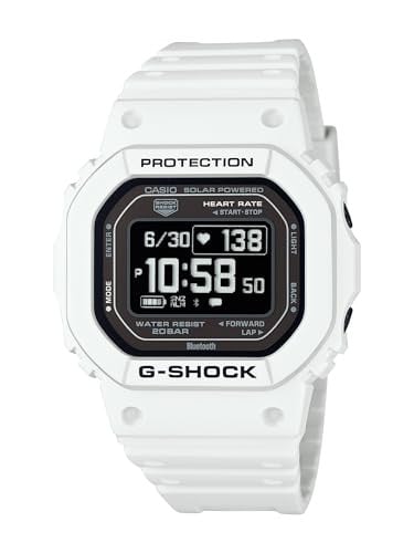 Casio Men's G-Shock Move Multisport Heart Rate 51mm Smart Watch (White)