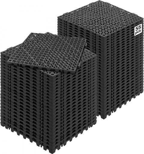 VEVOR Interlocking Tile 55PCS Black 12" x 12" Deal