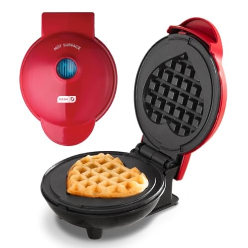 Dash Mini Waffle Maker, Red Heart Deal