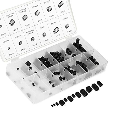 NEIKO Internal Hex Allen Set Screw Assortment Kit 200-pc