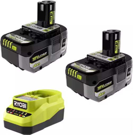 RYOBI ONE+ 18V Lithium Starter Kit with (2) 4Ah Batteries and 2A Charger Deal