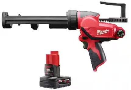 Milwaukee M12 12V Lithium-Ion Cordless 10 oz. Adhesive and Caulk Gun with M12 XC 4.0Ah Battery Pack Deal