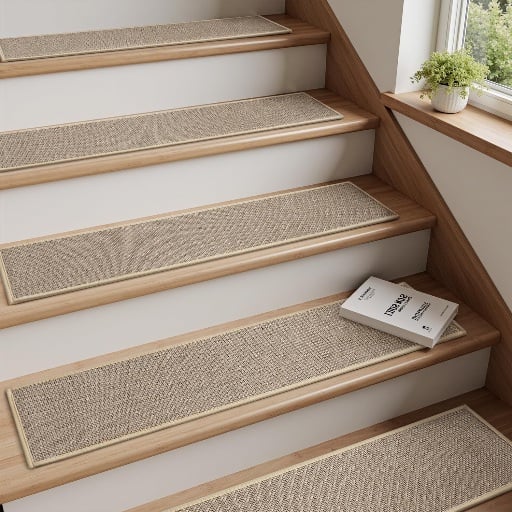 PADOOR Stair-Treads Non Slip 15PCS 8"x30" Beige - 15pcs Deal