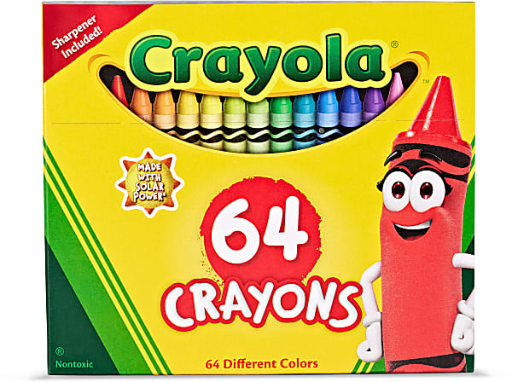 Crayola Crayons with Sharpener 64 Count