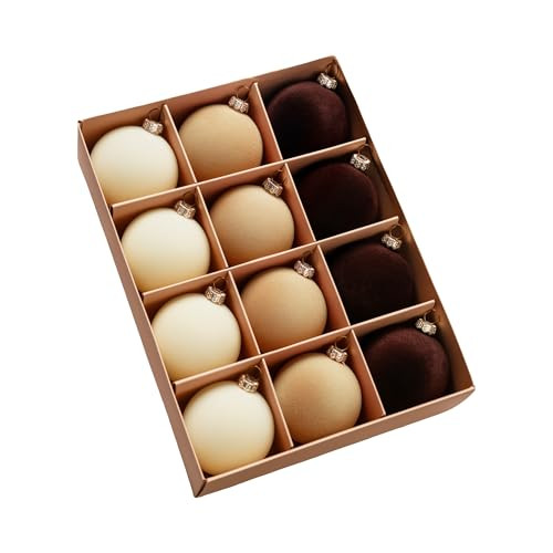 12 PCS Velvet Christmas Ball Ornaments