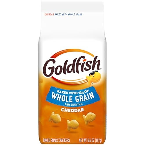 Goldfish Baked Whole Grain Cheddar Cheese Crackers 6.6-Ounce