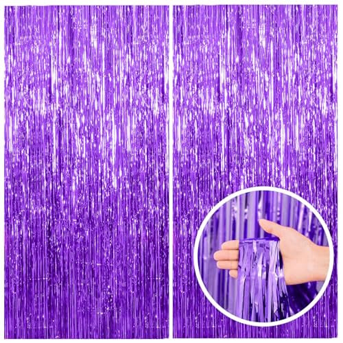 2 Pack Purple Foil Fringe Backdrop Deal