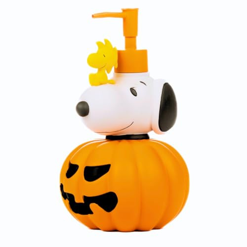 Peanuts Snoopy Halloween Pumpkin Soap/Lotion/Hand Sanitizer Resin Pump Dispenser 10.01 Ounces