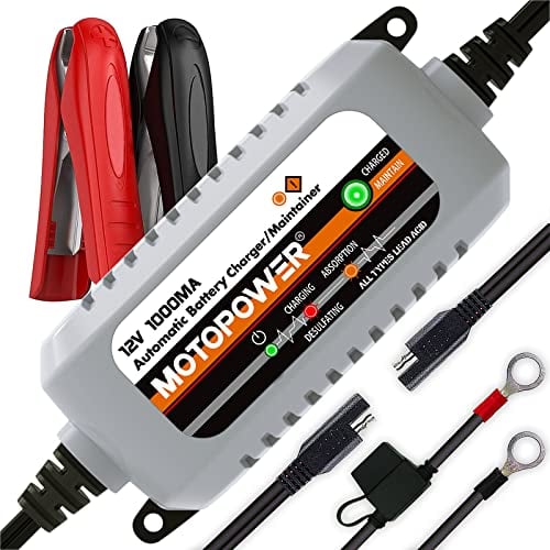 MOTOPOWER MP00205B 12V 1000mA Automatic Battery Charger