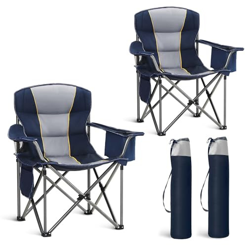 HIGH POINT SPORTS Oversized Camping Folding Chair 2 Pack