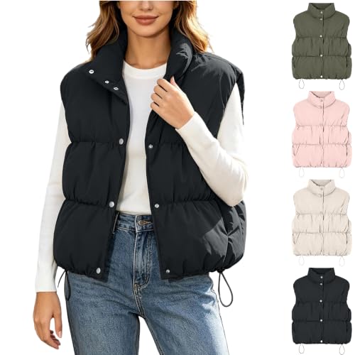 Puffer Vest Sleeveless with Pockets Deal