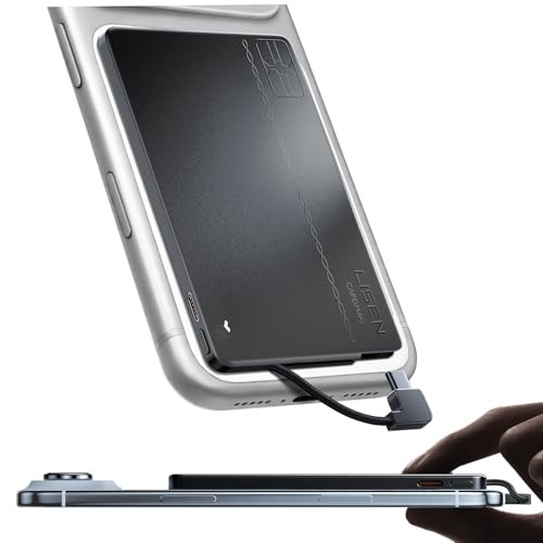 LISEN Ultra-Thin 5000mAh Power Bank w/ USB-C Built-In Cable