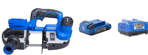 Kobalt 24V Brushless Portable Band Saw Starter Kit Deal