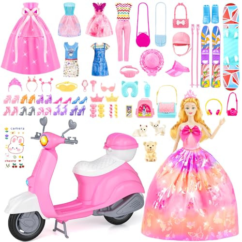 67-Piece Glisiol Girl Kids Doll Clothes Playset