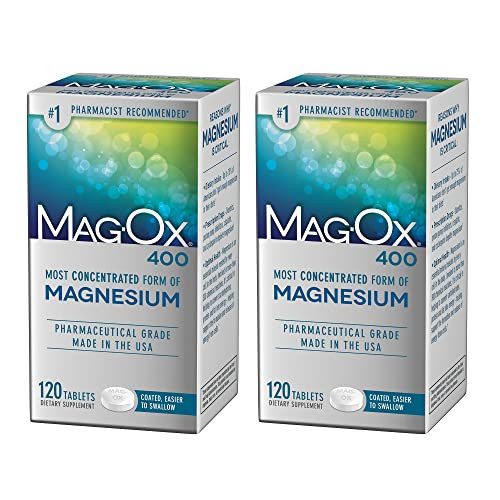 Mag-Ox 400 Magnesium Supplement 120 Tablets 2-Pack