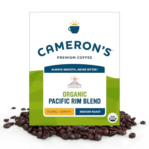 Cameron's Coffee Roasted Whole Bean Coffee, Organic Pacific Rim Blend, 4 Pound