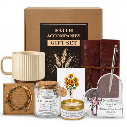 8-Piece Religious Gift Set with Bible Verse Jar