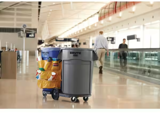 Limited Stock: Rubbermaid Commercial Products Brute 55 Gal. Gray Round Vented Trash Can with Lid Deal
