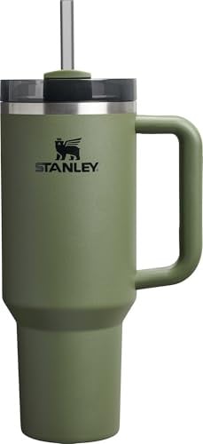 STANLEY Quencher H2.0 Tumbler with Handle and Straw, 40 oz, Dried Pine Deal