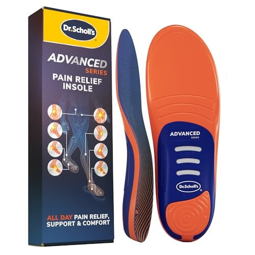 Dr. Scholl’s Advanced Pain Relief Insoles for Men Women, Heavy Duty Orthotics Inserts