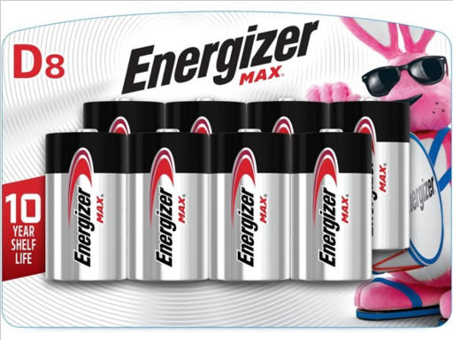 Energizer Max D 8-Pack Deal