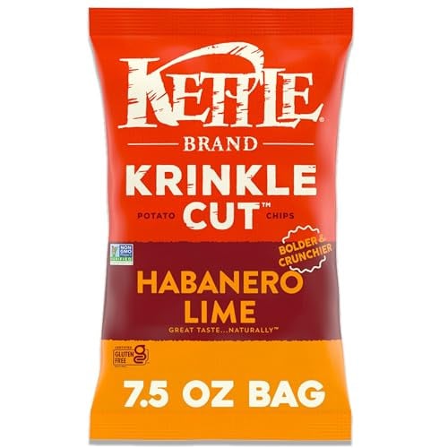 Kettle Brand Krinkle Cut Habanero Lime Potato Chips 8-Pack Deal